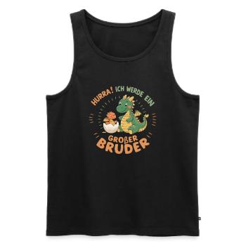 I'm going to be a big brother dragon - Men's Premium Organic Tank Top - black - Front - Michal (187cm)
