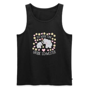 I'm going to be a big sister elephant - Men's Premium Organic Tank Top - black - Front - AI Model Male 178 light (178cm)