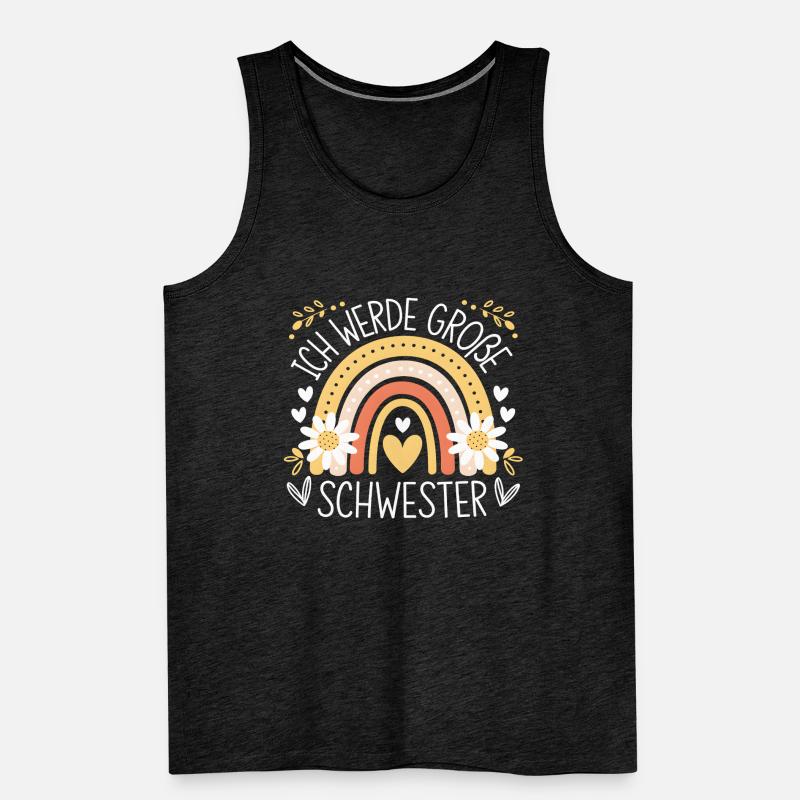 Ich Werde Große Schwester Regenbogen Boho Männer Premium Bio Tank Top