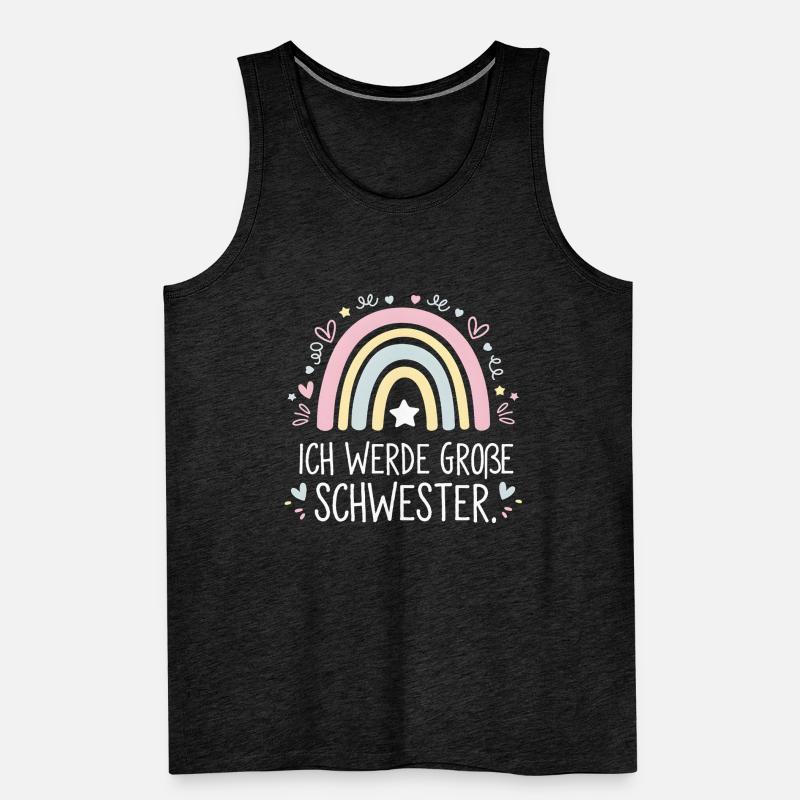 Ich Werde Große Schwester Regenbogen Boho Männer Premium Bio Tank Top