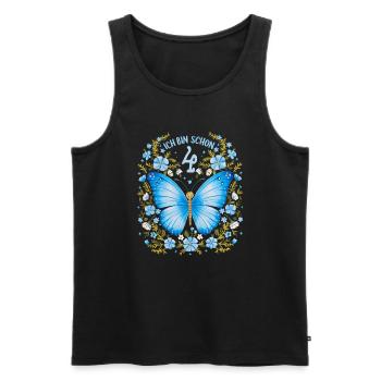 4th Birthday Butterfly Children's Birthday Party - Men's Premium Organic Tank Top - black - Front - Michal (187cm)