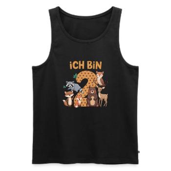 2nd Birthday 2 Years Forest Animals Forest Animals - Men's Premium Organic Tank Top - black - Front - Michal (187cm)