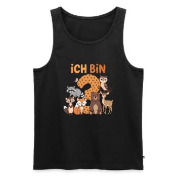 3rd Birthday 3 Years Forest Animals Forest Animals - Men's Premium Organic Tank Top - black - Front - Michal (187cm)
