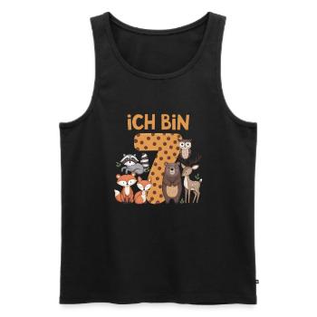 7th Birthday 7 Years Forest Animals Forest Animals - Men's Premium Organic Tank Top - black - Front - Michal (187cm)