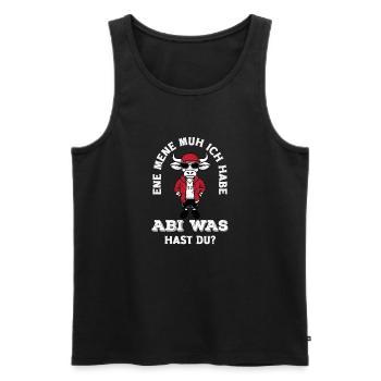 Ich Habe Abi Was Hast Du? - Männer Premium Bio Tank Top - Schwarz - Vorne - Michal (187cm)