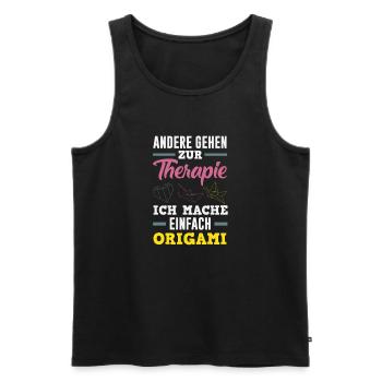 Others go to therapy, I - Men's Premium Organic Tank Top - black - Front - AI Model Male 178 light (178cm)