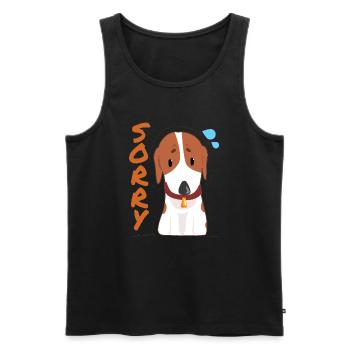 Dog Sorry - Men's Premium Organic Tank Top - black - Front - Michal (187cm)