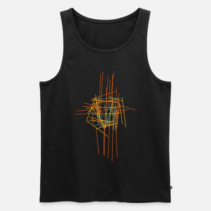 abstrakt - Männer Premium Bio Tank Top - Schwarz