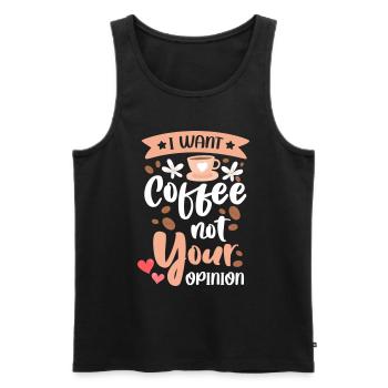 Coffee lovers Energy Espresso Drink - Men's Premium Organic Tank Top - black - Front - AI Model Male 178 light (178cm)
