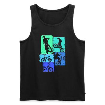 BMX Bike Stunt Jungen Kinder - Männer Premium Bio Tank Top - Schwarz - Vorne - AI Model Male 178 light (178cm)
