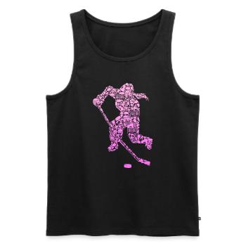Eishockey Eishockeyspielerin Mädchen Damen - Männer Premium Bio Tank Top - Schwarz - Vorne - Michal (187cm)
