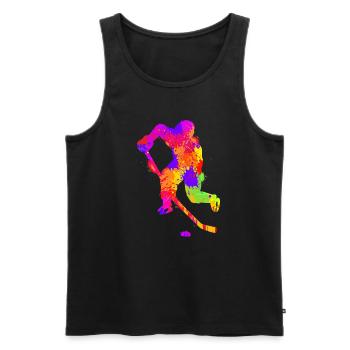 Eishockey Jungen Kinder Männer - Men's Premium Organic Tank Top - black - Front - AI Model Male 178 light (178cm)