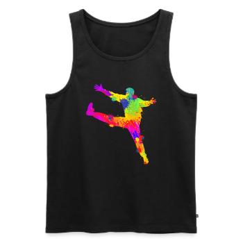 Handball Gardien de but Handball Hommes Enfants - Débardeur bio Premium Homme - noir - Devant - Michal (187cm)