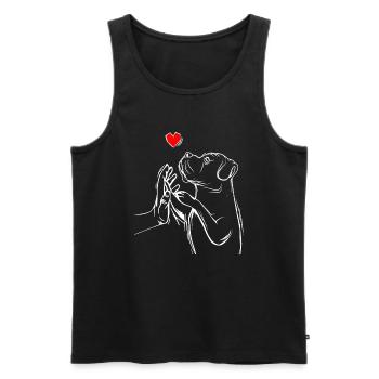 Cane Corso Chiens Chère Maîtresse - Débardeur bio Premium Homme - noir - Devant - Michal (187cm)