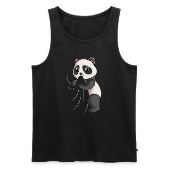 Panda lover Panda Bear Girl Boys - Men's Premium Organic Tank Top - black - Front - Michal (187cm)