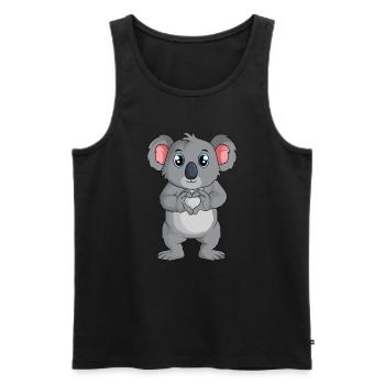 Koala Koala Bear Girls Women Kids - Men's Premium Organic Tank Top - black - Front - Michal (187cm)