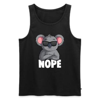 Koala Nope Koala Bear Children Girls Ladies - Men's Premium Organic Tank Top - black - Front - Michal (187cm)