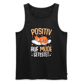 Eichhörnchen Positiv Auf Müde Getestet - Männer Premium Bio Tank Top - Schwarz - Vorne - AI Model Male 178 light (178cm)