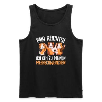 Meerschweinchen - Männer Premium Bio Tank Top - Schwarz - Vorne - Michal (187cm)