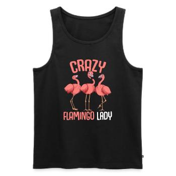 Flamingo ladies - Men's Premium Organic Tank Top - black - Front - AI Model Male 178 light (178cm)