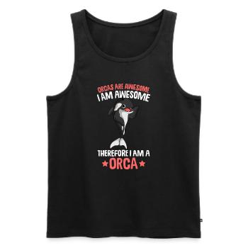 Orca Wal - Männer Premium Bio Tank Top - Schwarz - Vorne - AI Model Male 178 light (178cm)