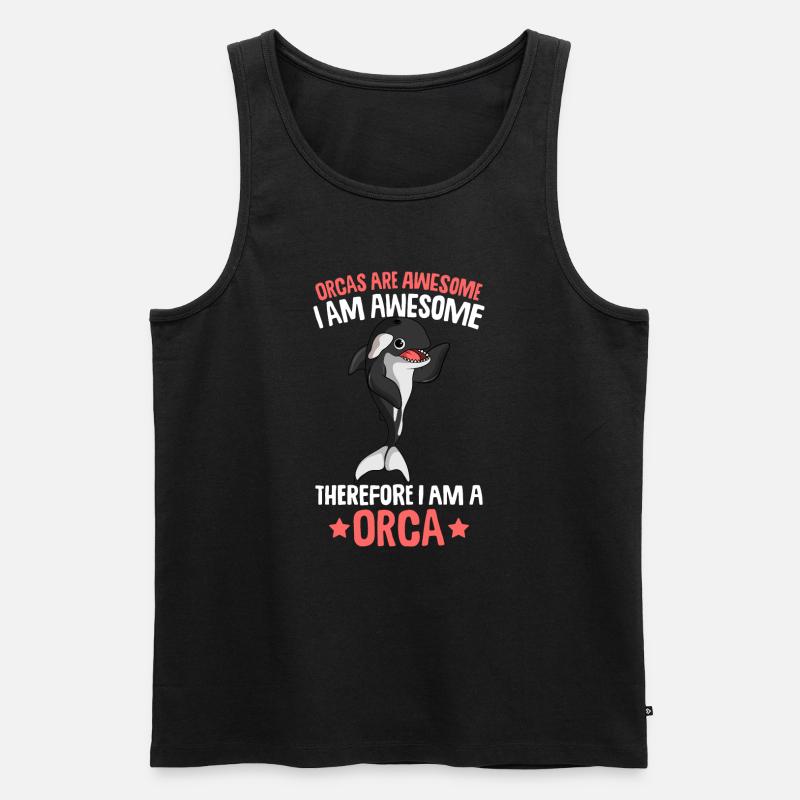 Orca Wal - Männer Premium Bio Tank Top - Schwarz