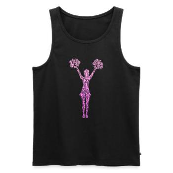 Cheerleader Cheerleading Girls Cheer - Men's Premium Organic Tank Top - black - Front - AI Model Male 178 light (178cm)