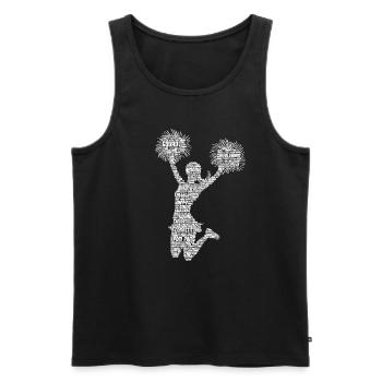 Cheerleading Cheerleader Cheer Girls - Men's Premium Organic Tank Top - black - Front - AI Model Male 178 light (178cm)