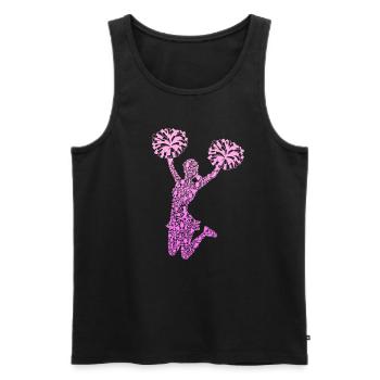 Cheerleading Cheerleader Girls Cheer - Men's Premium Organic Tank Top - black - Front - AI Model Male 178 light (178cm)