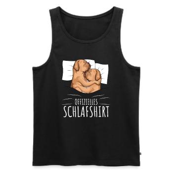 Schlafshirt Bordeauxdogge Dogue de Bordeaux - Männer Premium Bio Tank Top - Schwarz - Vorne - Michal (187cm)