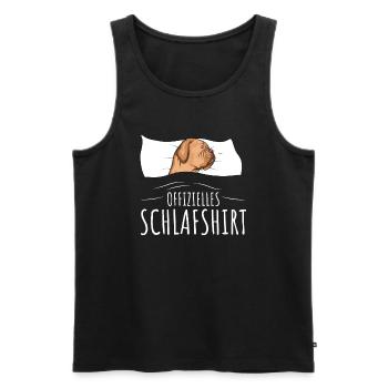 Schlafshirt Bordeauxdogge Dogue de Bordeaux - Männer Premium Bio Tank Top - Schwarz - Vorne - Michal (187cm)