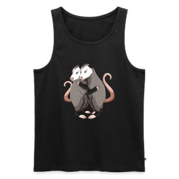 Opossum Filles Enfants Dames - Débardeur bio Premium Homme - noir - Devant - Michal (187cm)