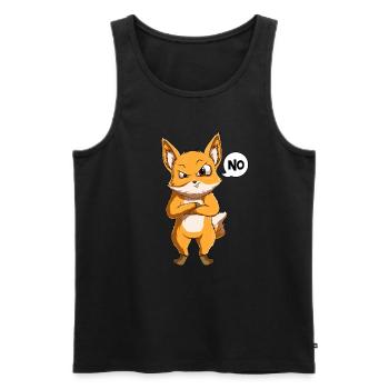 Fuchs Kinder Jungen - Männer Premium Bio Tank Top - Schwarz - Vorne - AI Model Male 178 light (178cm)