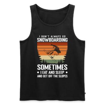 Snowboarding Ski - Männer Premium Bio Tank Top - Schwarz - Vorne - AI Model Male 178 light (178cm)
