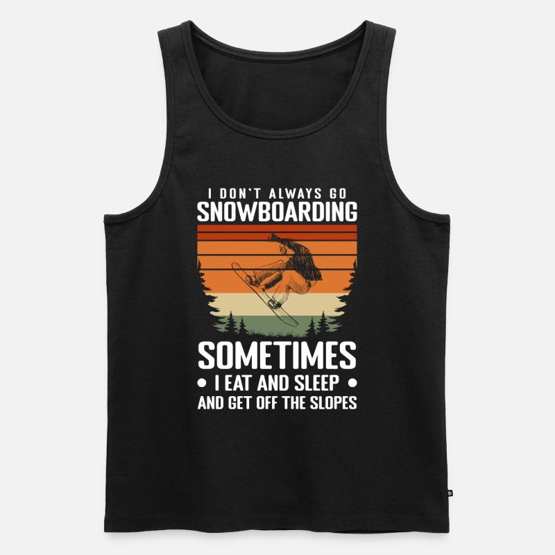Snowboarding Ski - Männer Premium Bio Tank Top - Schwarz