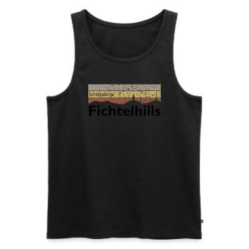 Kösseine Schneeberg Ochsenkopf Fichtelgebirge - Männer Premium Bio Tank Top - Schwarz - Vorne - AI Model Male 178 light (178cm)