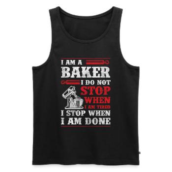 Bake Cake Muffin - Men's Premium Organic Tank Top - black - Front - Michal (187cm)