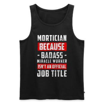 Bestattung Beerdigung Leichenbestatter - Männer Premium Bio Tank Top - Schwarz - Vorne - AI Model Male 178 light (178cm)