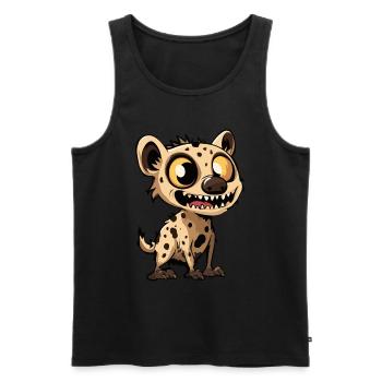 Hyäne Halloween Lustig Zombie - Männer Premium Bio Tank Top - Schwarz - Vorne - Michal (187cm)