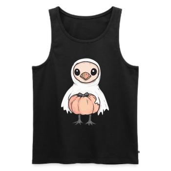 Bouquet Halloween Funny Ghost - Men's Premium Organic Tank Top - black - Front - Michal (187cm)