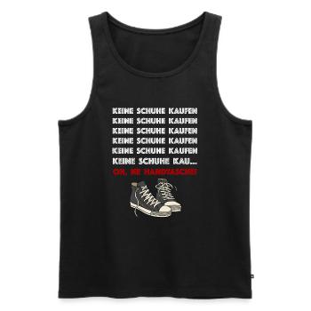 Oh ne Handtashe | Sneaker, Schuhe, lustige Sprüche - Männer Premium Bio Tank Top - Schwarz - Vorne - AI Model Male 178 light (178cm)
