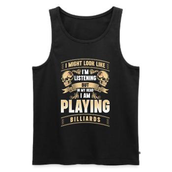 Pool Sport - Männer Premium Bio Tank Top - Schwarz - Vorne - AI Model Male 178 light (178cm)