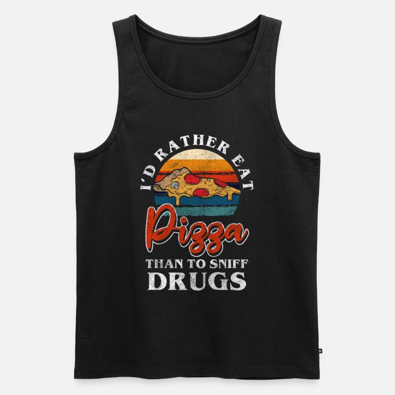 Drogenfrei Clean Marihuana - Männer Premium Bio Tank Top - Schwarz