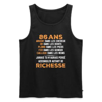 86 Jahre alt lustiges Geburtstagsgeschenk 86 Jahre altes Geschenk - Männer Premium Bio Tank Top - Schwarz - Vorne - AI Model Male 178 light (178cm)