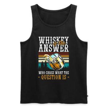 Schnaps Flasche Mann Rausch - Männer Premium Bio Tank Top - Schwarz - Vorne - AI Model Male 178 light (178cm)
