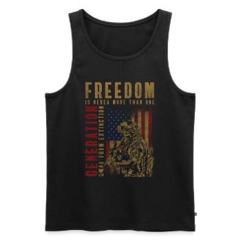 Soldat Infanterie Demonstration - Männer Premium Bio Tank Top - Schwarz - Vorne - AI Model Male 178 light (178cm)
