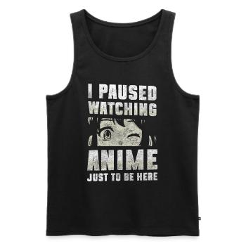 Anime Ramen - Männer Premium Bio Tank Top - Schwarz - Vorne - Michal (187cm)