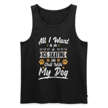 Schlittschuhe Eishalle Kälte Eistanz - Männer Premium Bio Tank Top - Schwarz - Vorne - AI Model Male 178 light (178cm)