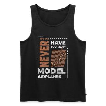 Modellflieger Hobby Flieger Modellfliegen - Männer Premium Bio Tank Top - Schwarz - Vorne - AI Model Male 178 light (178cm)