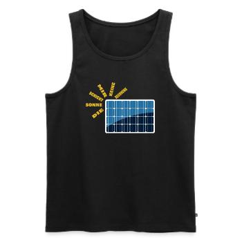 Die Sonne schickt keine Rechnung - Solarenergie - Männer Premium Bio Tank Top - Schwarz - Vorne - Michal (187cm)